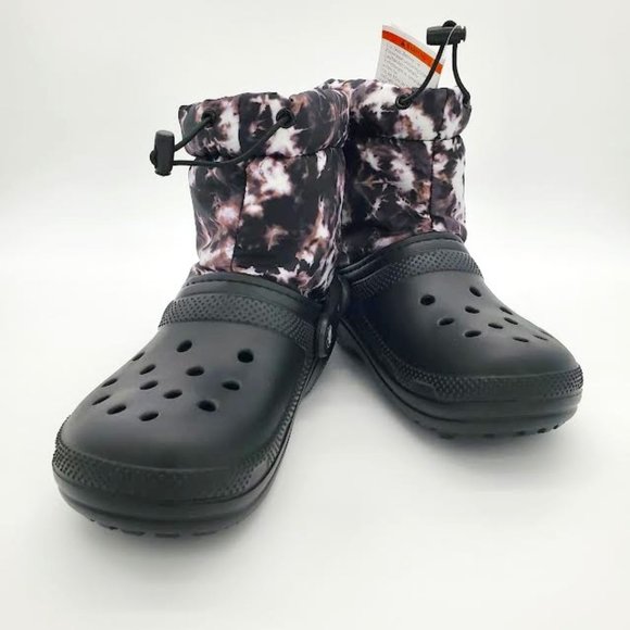 Crocs Classic Lined Neo Puff Shorty Tie Dye Boots- NWT - Picture 1 of 8